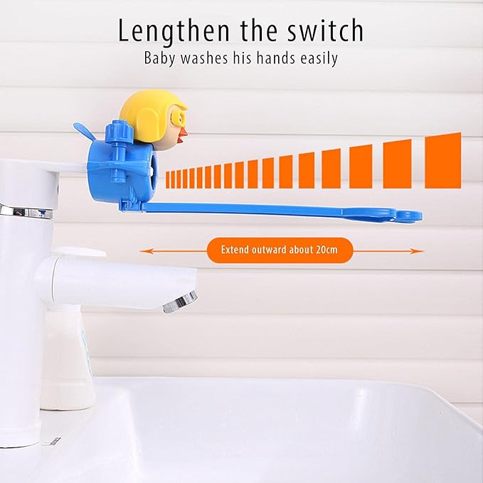 Naysku Cartoon Faucet Extender, Safety Faucet Extender for Children Toddler Kids Hand Washing Baby Kids Hand Wash Helper Bathroom Sink, Silicone Faucet Extender Extender