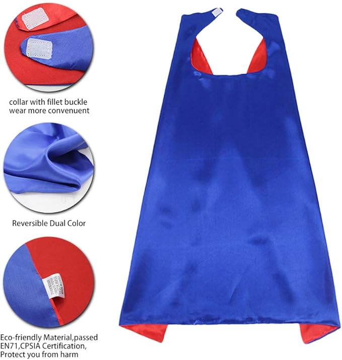 D.Q.Z Toys for 3-9 Years Old Boys Girls, Superhero-Capes and Masks for Kids Dress Up Super Hero Costume Birthday Party Favors, 3 Pack