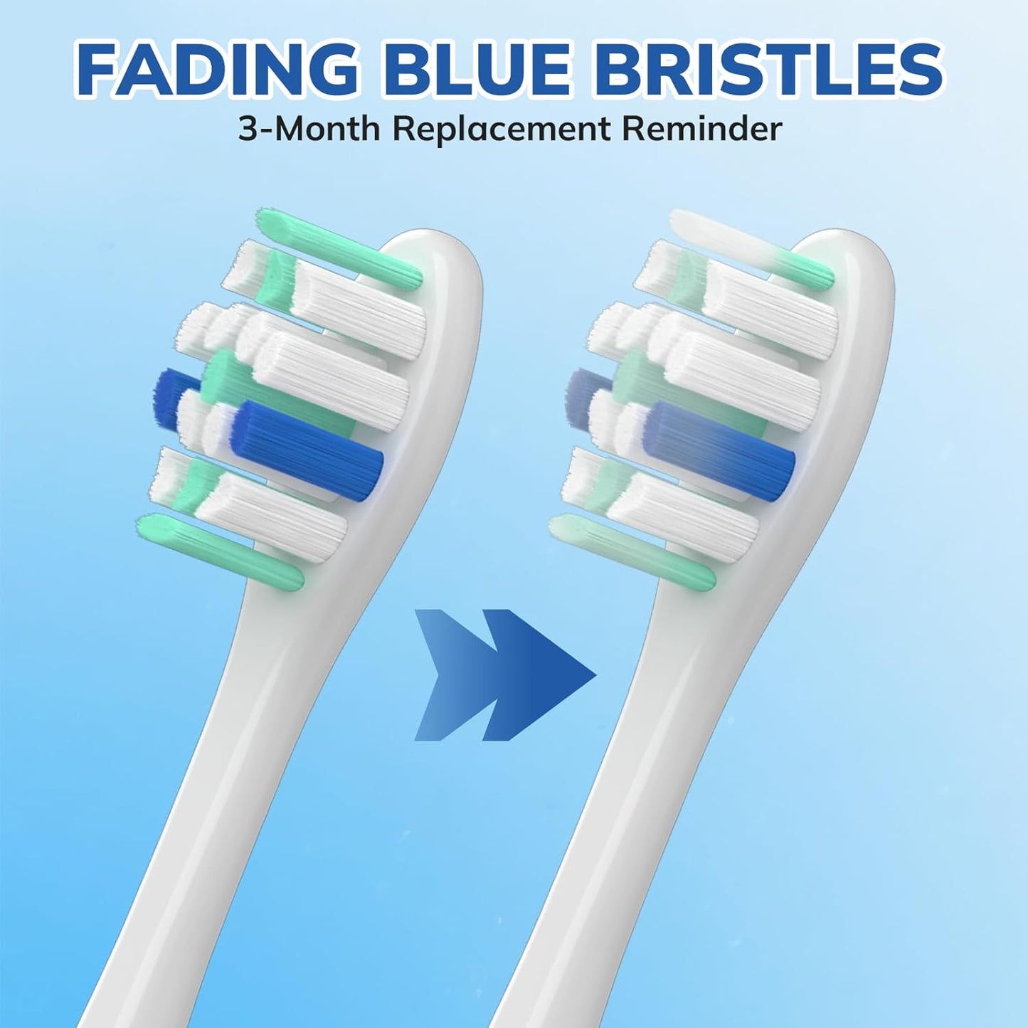 Replacement Toothbrush Heads for Philips Sonicare Replacement Heads, Electric Replacement Brush Head Compatible with Phillips Sonicare Electric Toothbrushes, 16 Pack