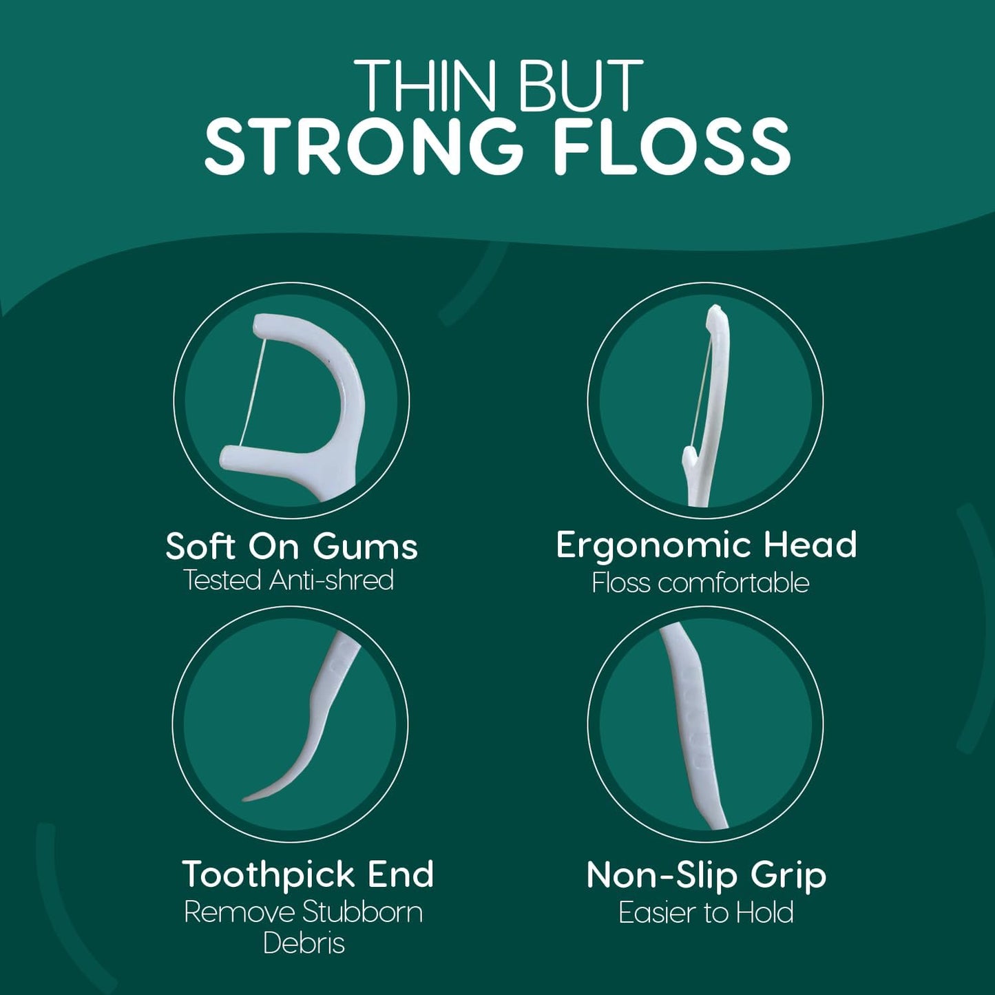 Tooth Floss Picks Unflavored Dental Floss for Tooth Picks Flossers,500 Count Floss Sticks for car,Home Tooth Pick Small Portable Floss Dispenser