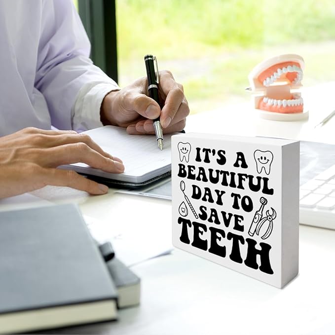 Dentist Gifts for Women Men Doctor, Gifts for Dentists Dental Assistant Student, Dental School Graduation Hygienist Gifts, Dental Decorations for Office Room Desk, Dental Office Decor, Save Teeth