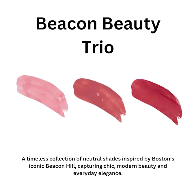 Beacon Beauty Trio - Contains Swanboat, Plum Island Sand & Mint Tucket Red - Vegan, Cruelty-Free, Gluten-Free - With Aloe and Spearmint - Naturally Refreshing