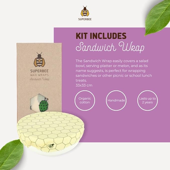 SuperBee Women Gift Box - Toothpaste Tablets, Natural Body scrubbers, Soft Bristles Bamboo toothbrushes, Make up Removal Pads, Beeswax wrap - Eco Friendly Gift, Housewarming Gift Christmas Women Day …