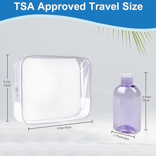 Cosywell Travel Bottles 4pcs 3.4oz Shampoo Containers TSA Approved Leak Proof Flip Cap Squeeze Bottles