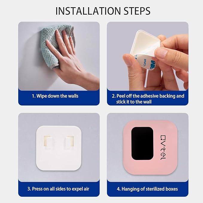 Wall Mounted Toothbrush Holder & Toothbrush Cleaner, Toothbrush Case - Manual/Electric Toothbrush Cover for Any Toothbrush Head - Rechargeable Toothbrush Travel Case with Cover, Clean for Home, Travel