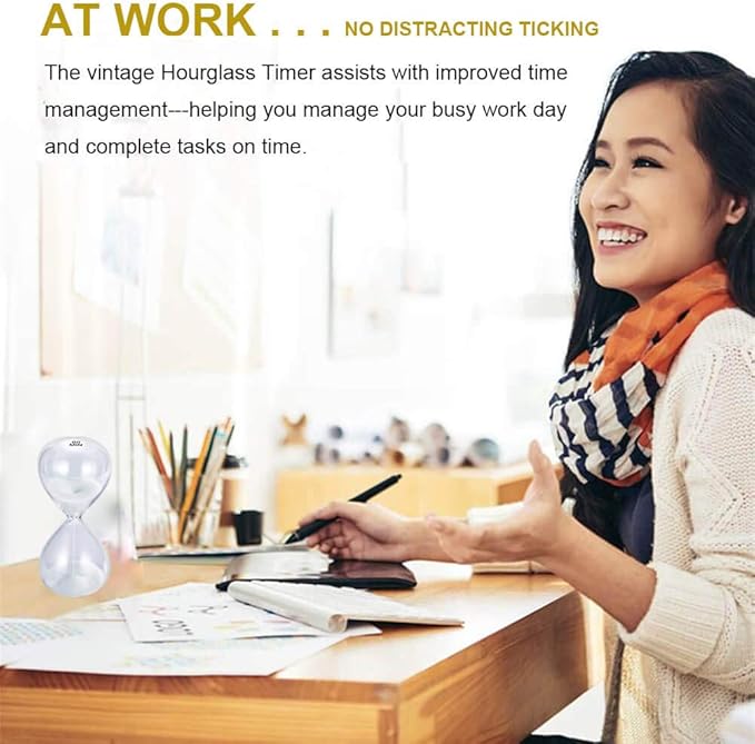 SuLiao Hourglass 3 Minute Sand Timer: 5.1 Inch White Sand Clock, Large Sand Watch 3 Min, Hour Glass Sandglass for Kids, Games, Classroom, Home, Desk, Office Decor