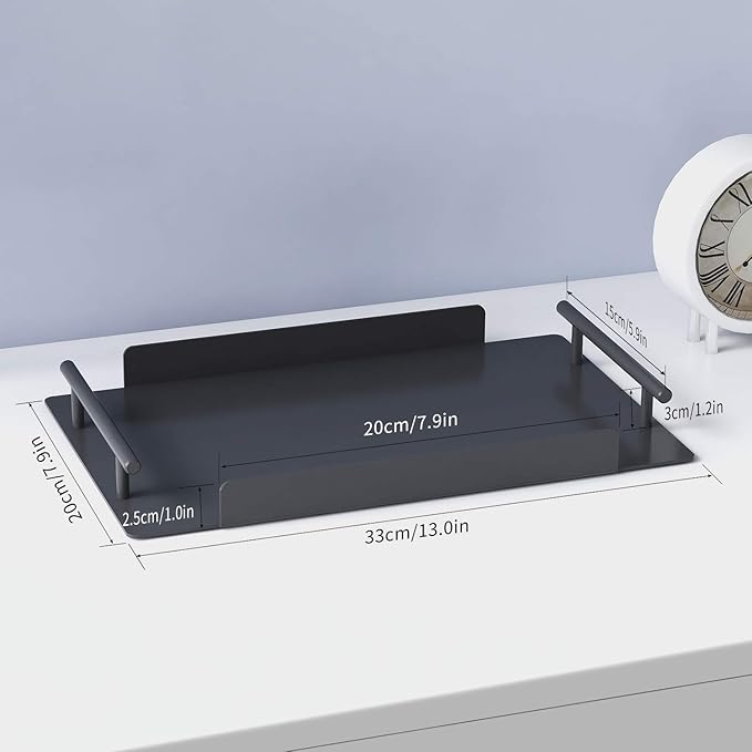 Bathroom Organizer Countertop,Counter Decorative Tray Cosmetic Organizer,Countertop Storage Shelf for Bathroom, Kitchen, Living Room, Bedroom, Dressing Table (2 Counts)