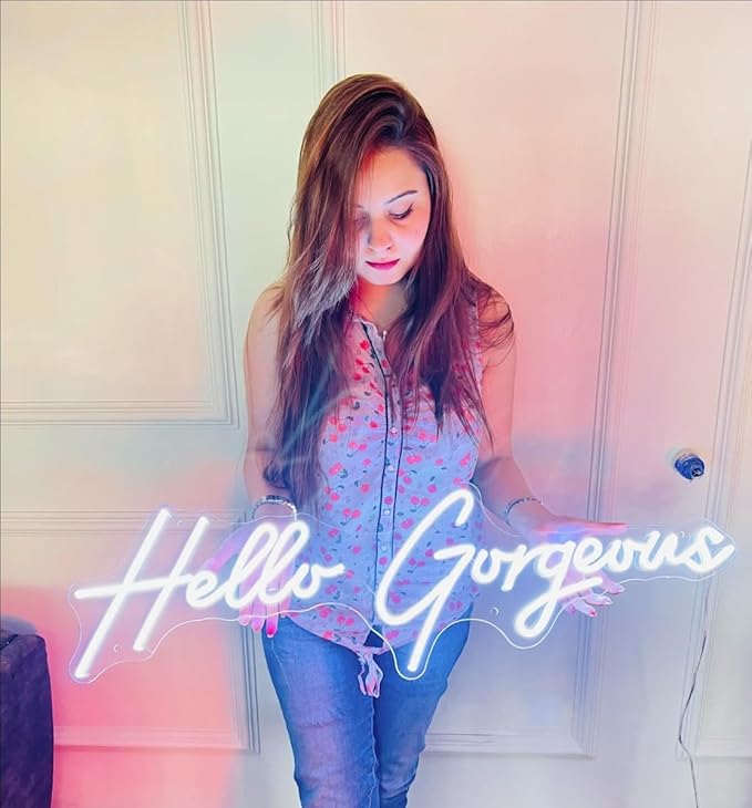 Custom Neon Signs Personalised Large Led Neon Lights Sign Customizable for Wall Decor Wedding Birthday Party Bedroom Bar Shop Name Logo Lights (Optional 16" to 55")