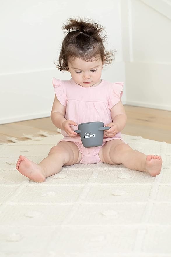 Snack Cups for Toddlers by Bella Tunno, Silicone Spill Proof Food Container with Lid, Babies & Kids 6-12 Months, Got Snacks