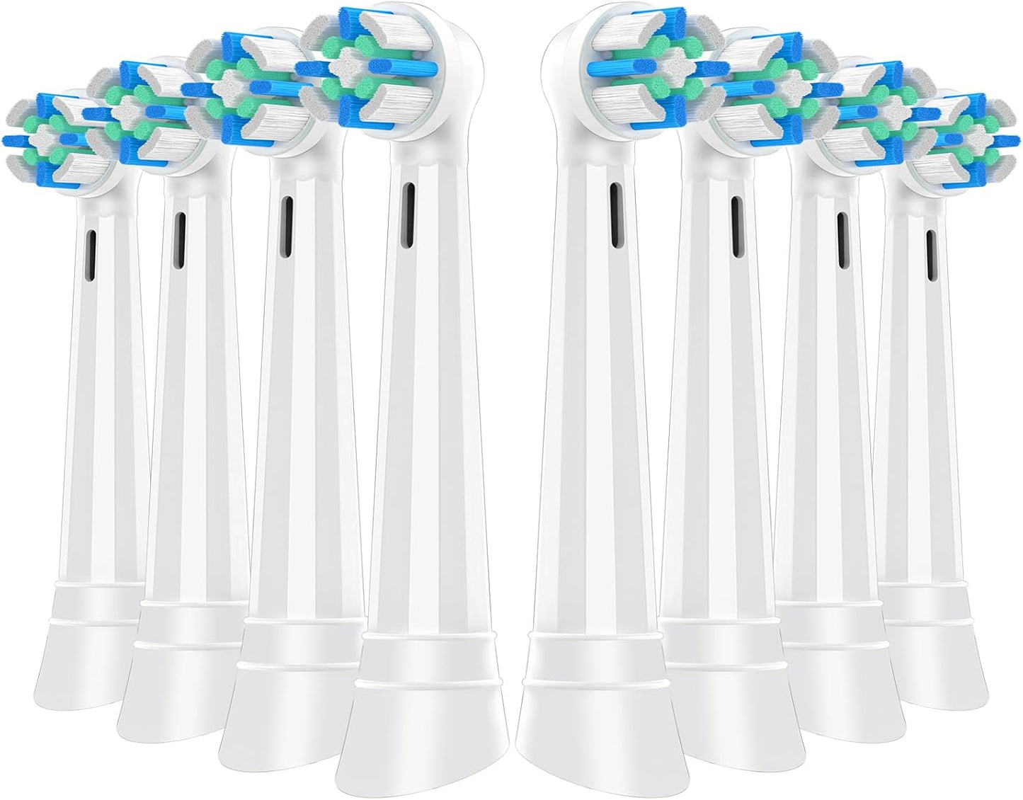 8 Pack Smart Cleaning Replacement Heads Compatible with Oral B iO 2 3 4 5 6 7 8 9 10 Series Electric Toothbrush, Brush Heads Compatible with Oral B iO Electric Handles (White)
