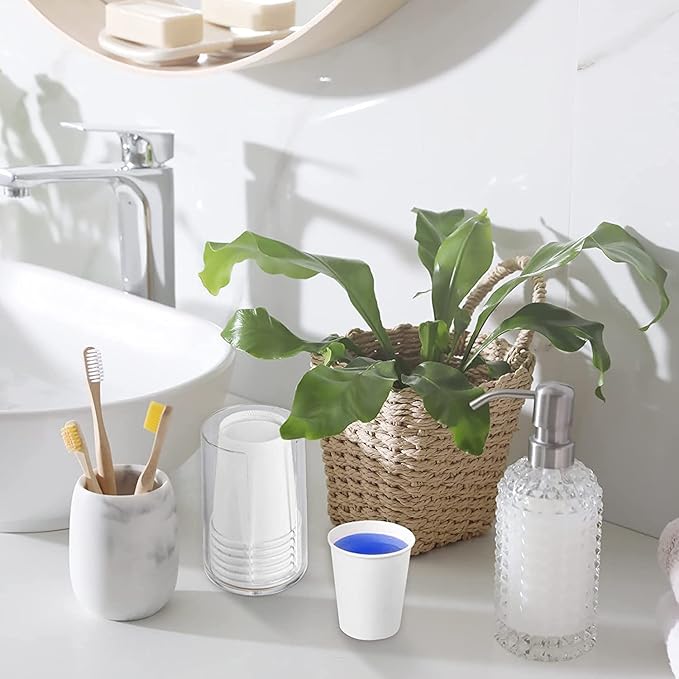 Brandon-super [300 Count - 4 oz] Small Paper Cups, Mouthwash Cups Bathroom Cup Mini Cup Small Disposable Cups