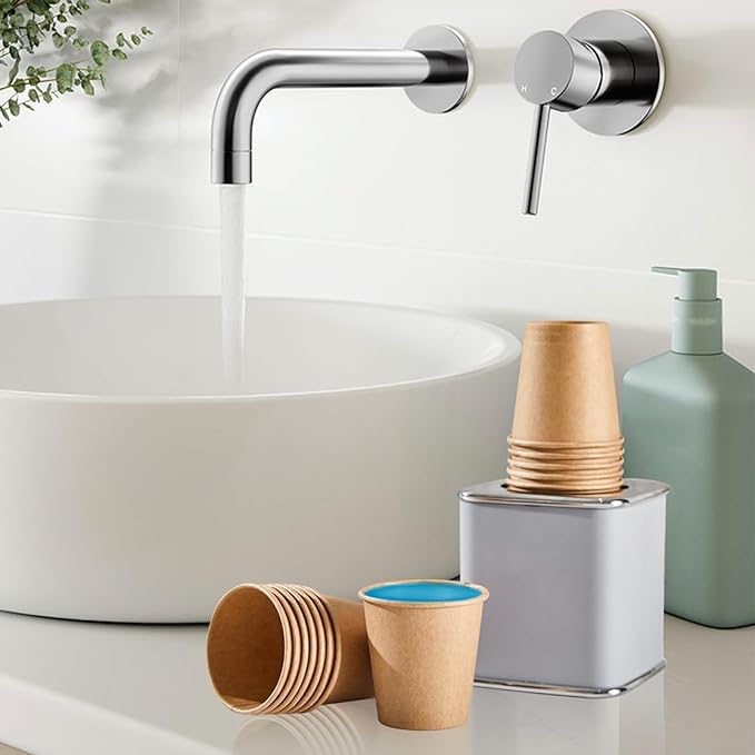 SIUQ 1200 Pack 3 oz Kraft Paper Cups, Disposable Bathroom Cups, Mini Mouthwash Cups, Hot/Cold Beverage Drinking Cup for Gargle Espresso Juice Medicine (Brown)