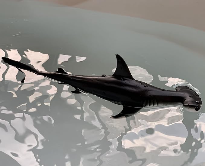 Gemini&Genius Hammerhead Shark for Kids Swimming Pool Beach Bathing Toys Soft Rubber Realistic Sea Animal Shark Marine Animal World Lemon Shark Action Figure