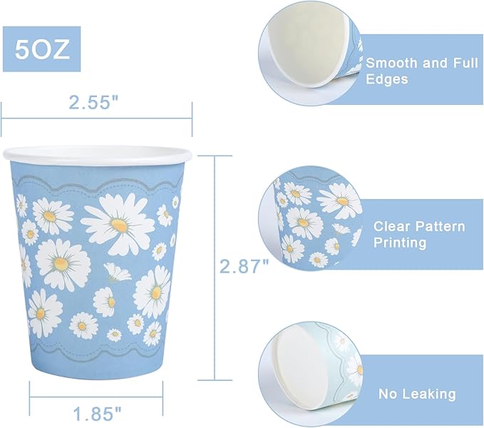 Lamosi 5 oz Paper Cups 300 Pack, Small Paper Cups, 5 oz Disposable Bathroom Cup for Mouthwash, Parties, Picnics and Barbecues