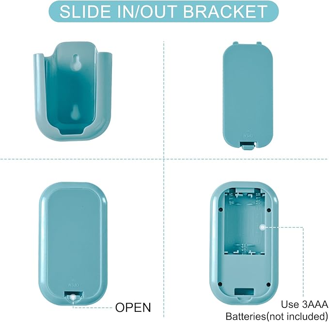 Kids 2 Minutes Teeth Brush and 20 Seconds Hand Washing Timer - Color Indicator Light Stick on Bathroom for Children Training Coach (Green)