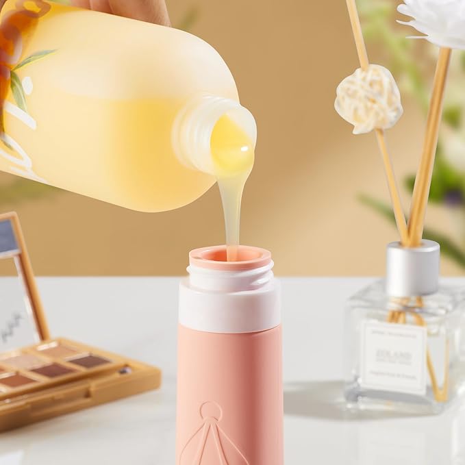 INSFIT Travel Bottles for Toiletries, TSA Approved 3oz Travel Size Containers, BPA Free Leak Proof Squeezable Silicone Tubes for Shampoo Conditioner Lotion Soap with Labels