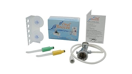 Oral Breeze QuickBreeze Oral Irrigator | Use 15 Seconds Daily for Dental Care on Teeth, Gums, Braces | May Naturally Prevent Gingivitis and Gum Disease for Kids and Adults | Easy Faucet Installation