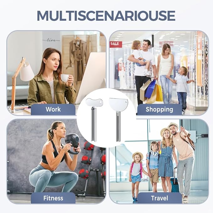 Toothpaste Squeezer, Metal Tube Squeezer Key Stainless Steel Toothpaste Roller Tube Wringer for Paint, Cream, Cosmetic and Hair Dye (6 PCS)