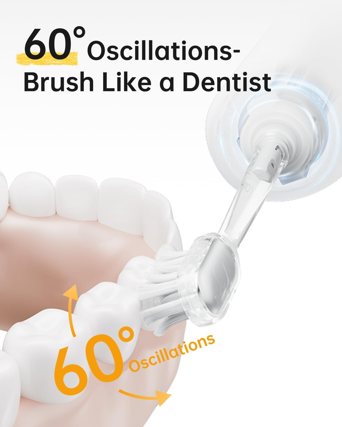 Laifen Wave Special Electric Toothbrush, New 2025 Version Oscillation & Vibration Sonic Electric Toothbrush for Adults with App, 2 Brush Heads, IP68 Waterproof Travel Powered Toothbrush (Matte Yellow)