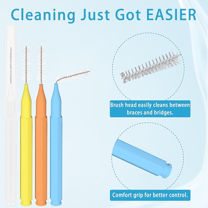 Interdental Brushes for Teeth Cleaning, Between Teeth Flossing Floss Brushes for Teeth Interdental Brushes Between Teeth Interdental Brush Cleaners Interproximal Dental Brush 120PCS