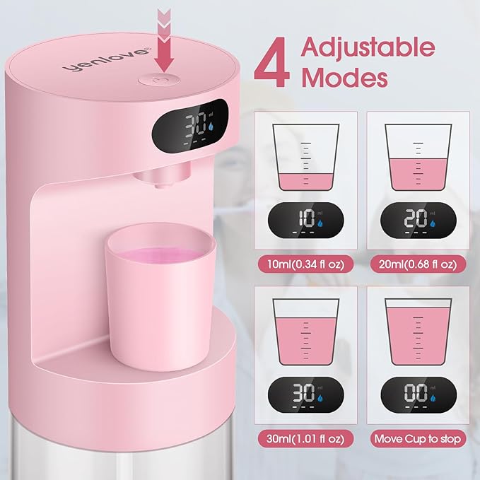 Automatic Mouthwash Dispenser for Bathroom,20.29 oz Touchless Electric Mouth Wash Dispensers Bathroom Accessories Set with 4 Magnetic Cups,4 Modes Wall Mounted Mouth Wash Dispenser for Home & Kids