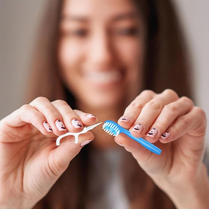 5 in 1 Mini Brushes Disposable Toothbrushes with Toothpaste + Tongue Scraper + Picks+Floss Travel Case Individually Wrapped Soft Travel Toothbursh Portable (Peppermint, 10)