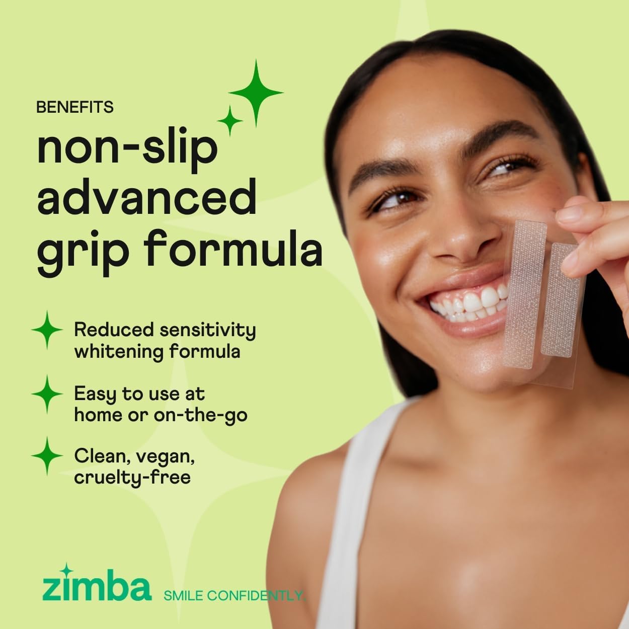 Zimba Coconut 2PK Teeth Whitening Strips for Teeth Sensitive, White Strips for Teeth Whitening, Teeth Whitener Stain Remover 28 White Strips Included Per Pack, 28 Day Treatment