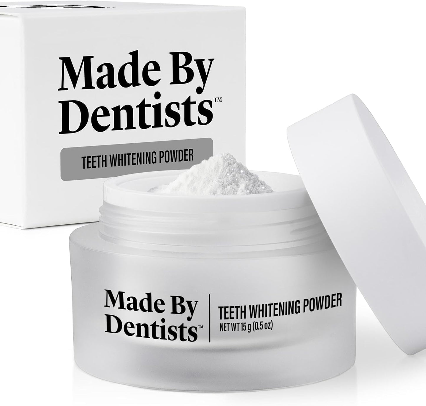 Made by Dentists Professional Teeth Whitening Powder - Remineralizing Hydroxyapatite Tooth Powder Formula with Pap, and Diamond Pwdr - Non-Abrasive Stain Remover for Instant Results