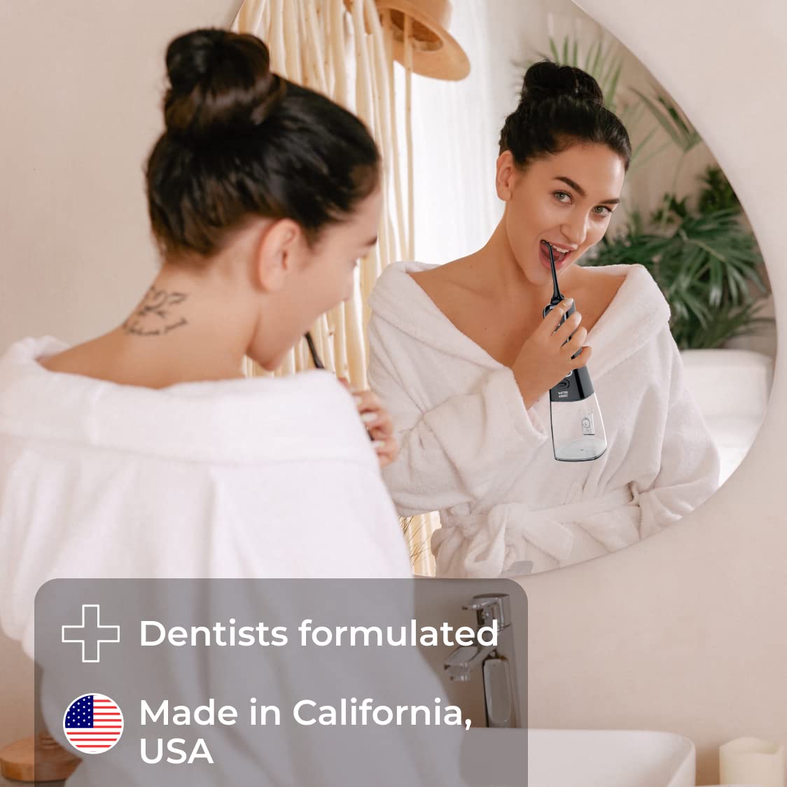 Concentrated Water flosser Rinse & Mouthwash | Add to Oral irrigator | Mint Flavor | When dilluted 186 fl.oz | Alcohol and Fluoride Free. Made in USA | Pack of 1 = 16.9 fl.oz WATER DENT