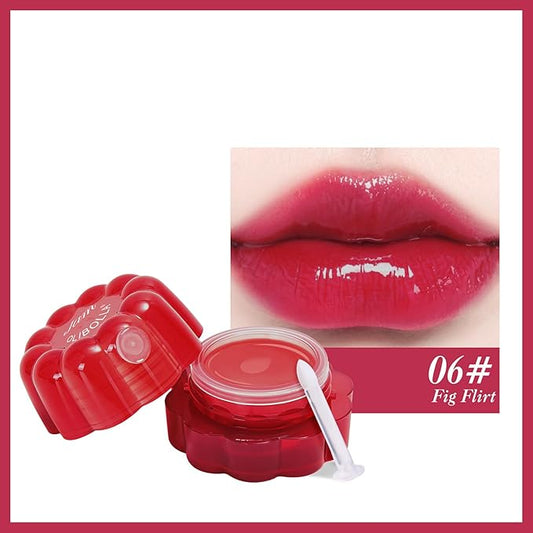 Lip Jam Pudding Pot - Multi-Use for Lips & Cheeks, Plumping & Non-Sticky Lip Gloss, Glossy Finish, All-Day Wear, Non-Drying & Blendable Formula, Natural Lip Tint and Cream Blush (0.12 fl.oz)