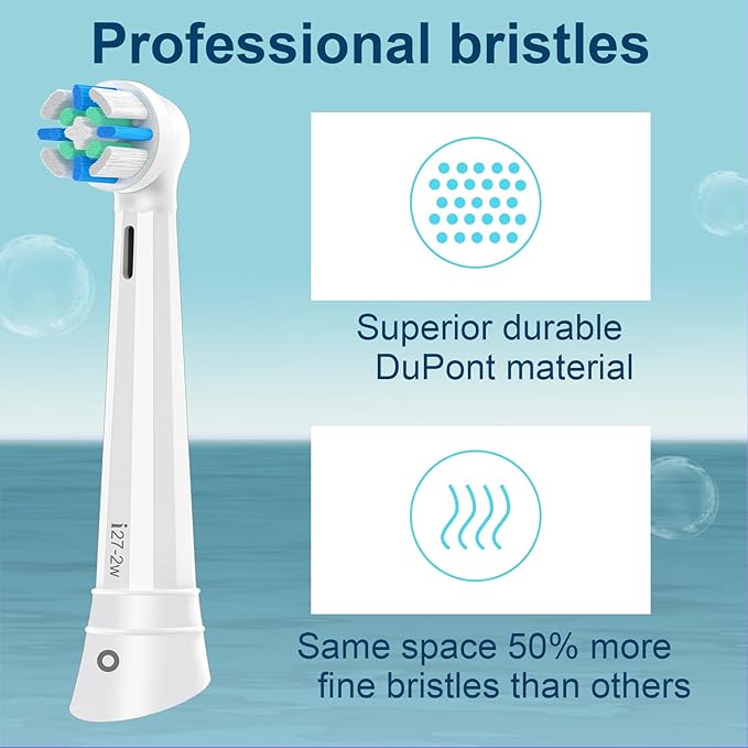 iO Replacement Heads Compatible with Oral B iO 2/3/4/5/6/7/8/9/10 Series Electric Toothbrush,IO Toothbrush Heads Compatible with Oral B iO,Medium-Hard bristles Care for Your Teeth,White