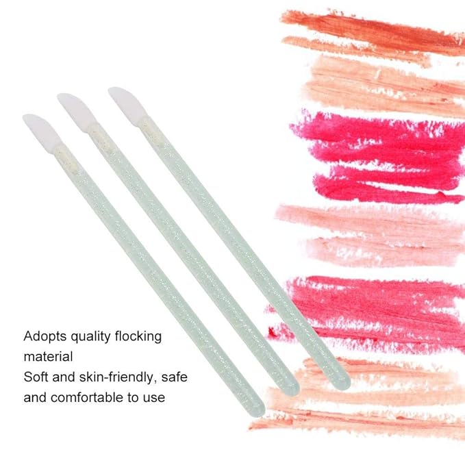 100pcs/Set Disposable Lip Brushes Make Up Brush Lipstick Lip Gloss Wands Applicator Tool Makeup Beauty Tool Kits Green