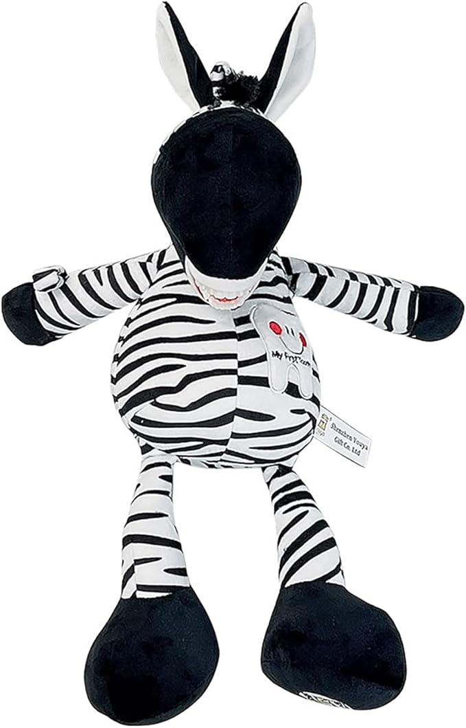 Tooth Fairy Plush Doll, Dental Plush Oral Health Presentation Puppet Zebra Tooth Fairy Dental Educational Plush Small Size Doll with Teeth for Kids Chidren Boys Girls