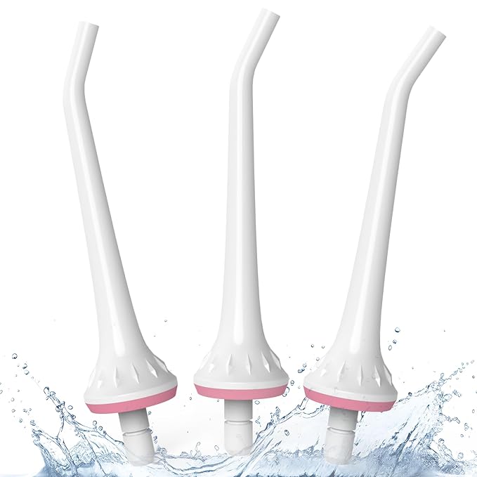 Replacement Tips for Oralfree,Nicwell,Nicefeel,COSLUS,Mospro,Zerhunt,McNaval Water Flosser, Replacement Heads Oral Irrigator Jet Tip Nozzel,White（3 Pack）