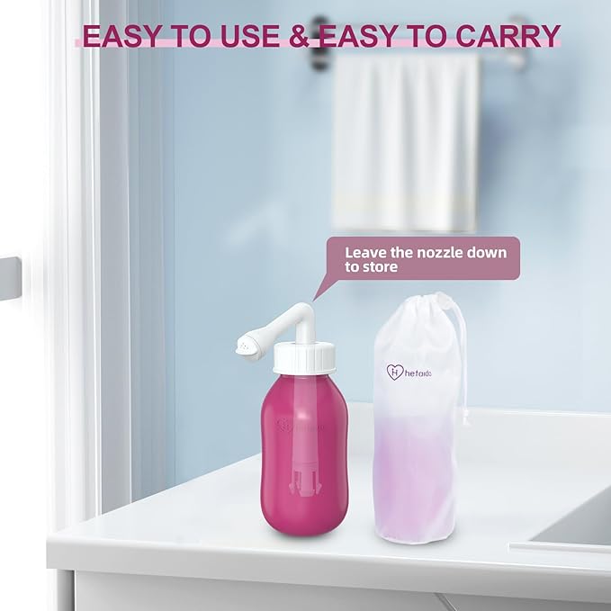 Peri Bottle for Postpartum Care, Perineal Bottle for New Mom Postpartum Essential, 10 Oz Upside Down Peri Bottle for Postpartum Recovery, Portable Bidet for Women