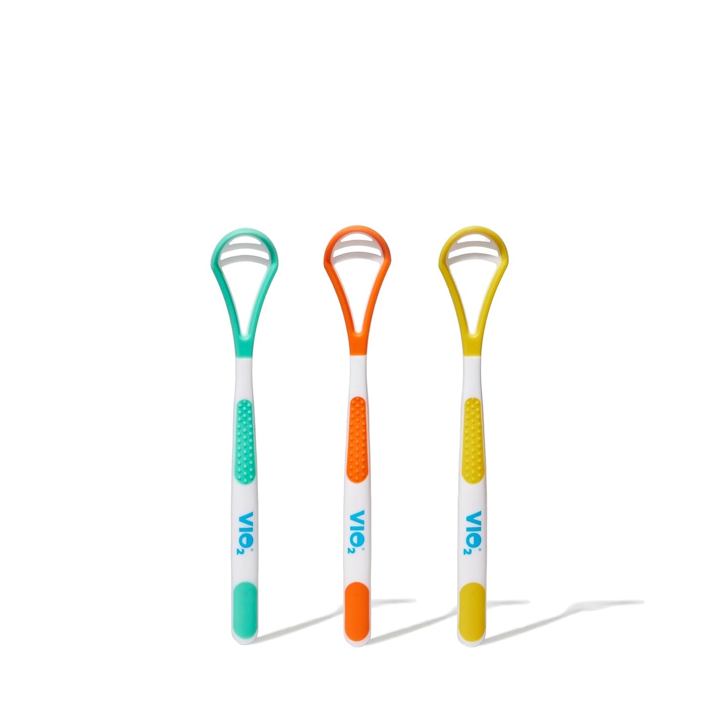 VIO2 Tongue Scraper - Pack of 3 REUSABLE - BPA Free, PFAS Free, Latex Free, KID FRIENDLY