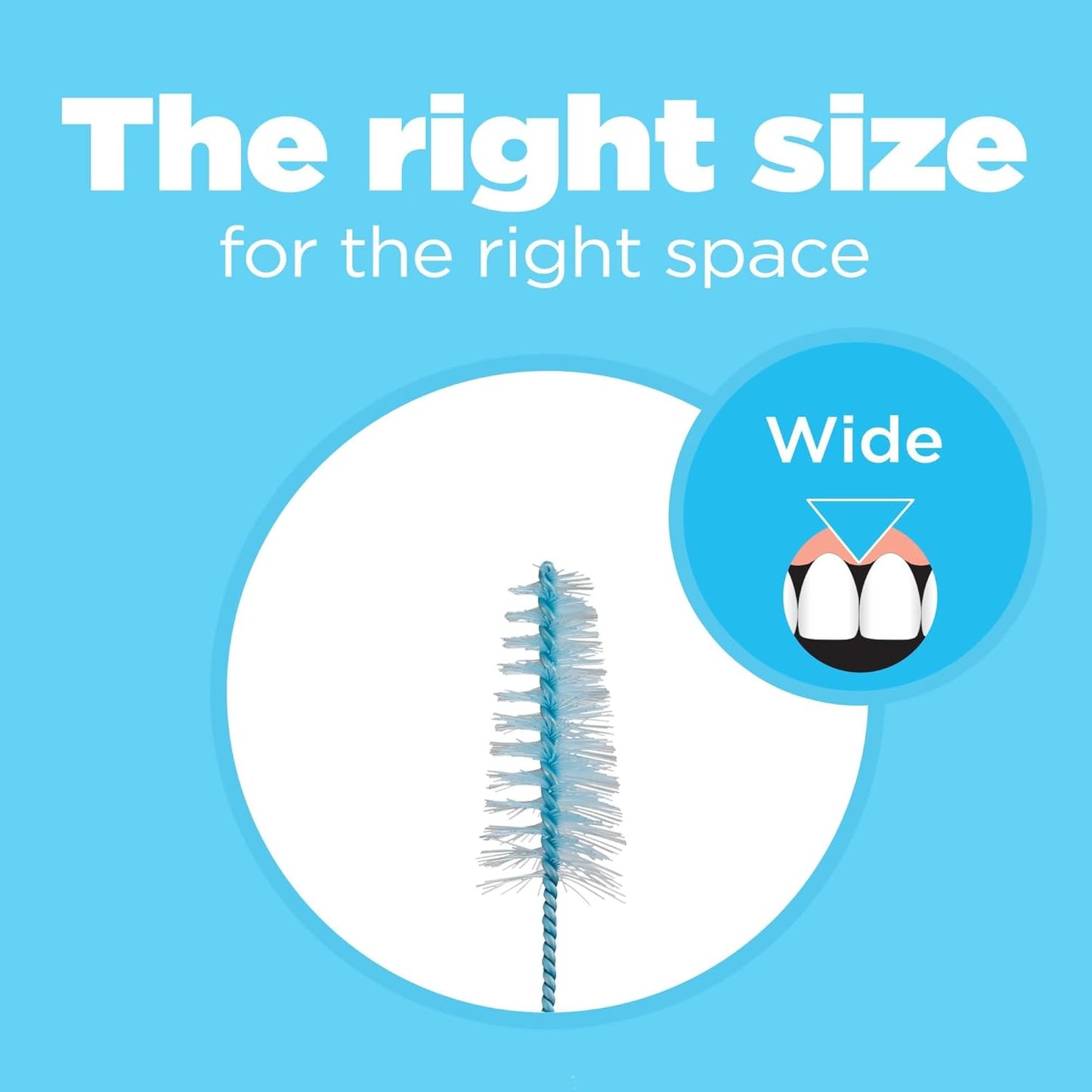 GUM Proxabrush Go-Betweens Refills - Wide - Compatible with GUM Permanent Handle - Reusable Interdental Brushes - Soft Bristled Dental Picks, 8 Count(Pack of 6)