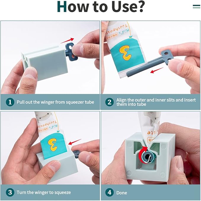 Y-Kelin 3 PCS Toothpaste Squeezer, Rolling Tube Toothpaste Squeezer with Frosted Handles Toothpaste Holder Stand Bathroom Organizer,Saves Toothpaste and Creams (Pink + White + Light Blue)