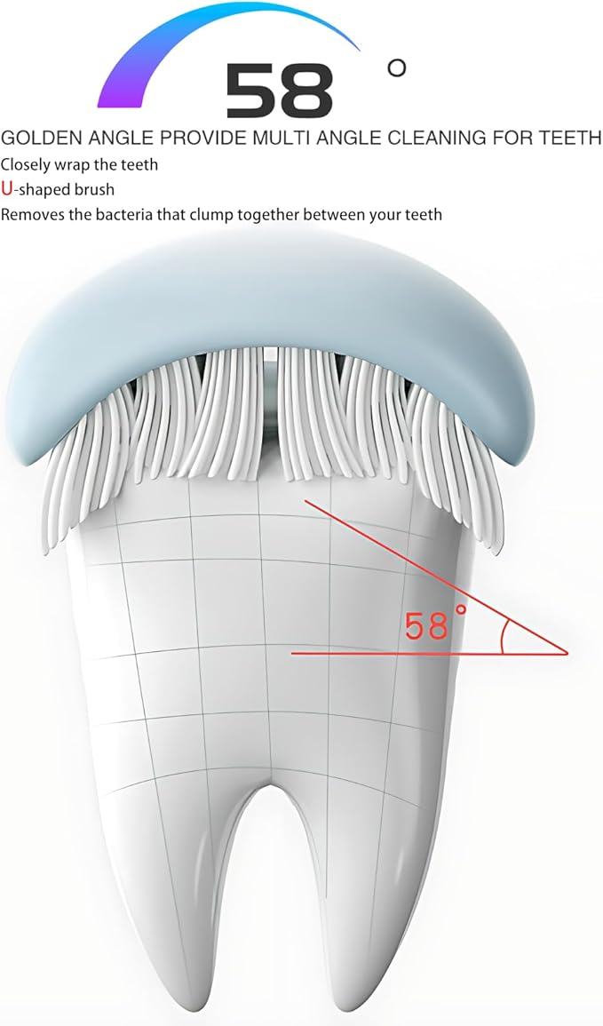 3 Sided Autism Toothbrush Three Bristles for Special Needs Adult Soft Bristles Soft and Gentle for Complete Tooth and Gum Care (Orange 1PCS)