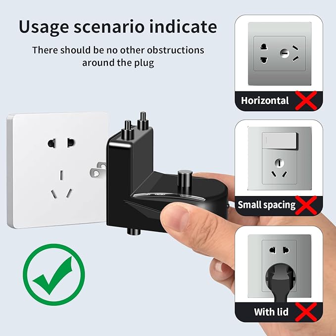 Electric Toothbrush Charger for AquaSonic Electric Toothbrush, Wireless Wall Charger for AquaSonic Black Series/AquaSonic Vibe Series Toothbrush, Save Space/Waterproof/Portable (Black)