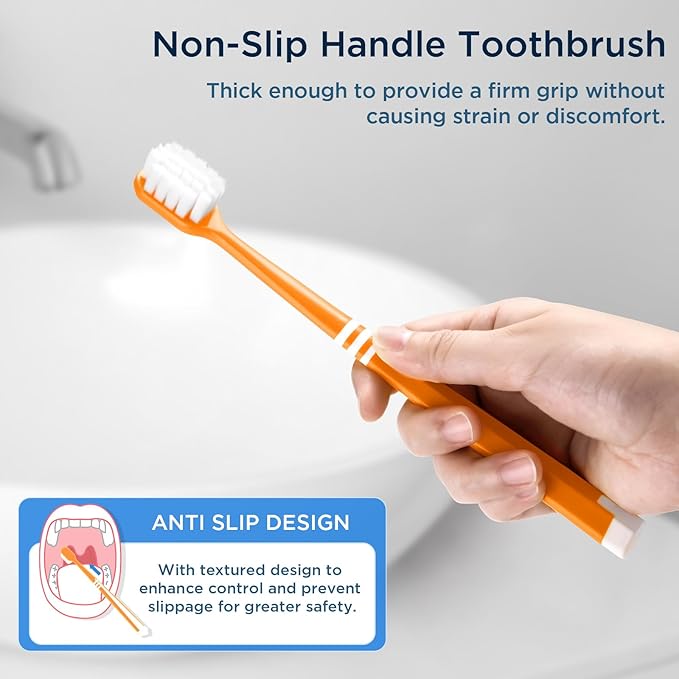 Extra Soft Toothbrush for Sensitive Gums, Wide Head Soft Bristle Toothbrush with 10000 Soft Flossing Micro Nano Bristles for Adults, Pregnant Women, Elderly, Braces