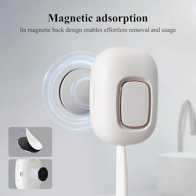 Upgraded UV Toothbrush Cover with Fan,Rechargeable Travel Toothbrush Case with Magnetic Holder&Wall Mount for Houshold and Traveling
