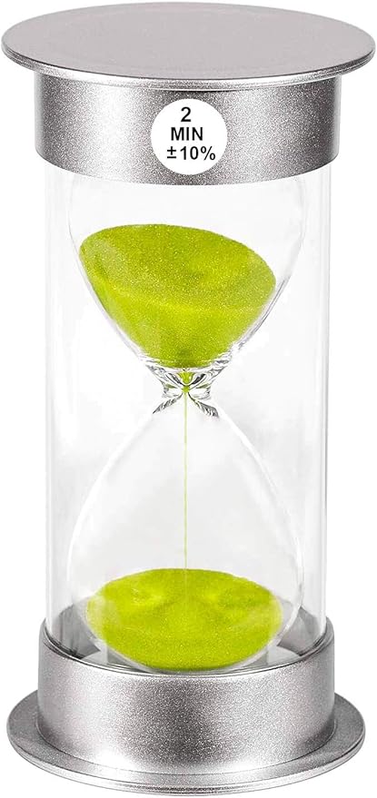 SuLiao Sand Timer 2 Minute Hourglass： Large Unbreakable Blue Sand Watch 2 Min, Colorful Plastic Hour Glass Sandglass for Kids, Games, Decorative, Classroom, Toothbrush Timer…