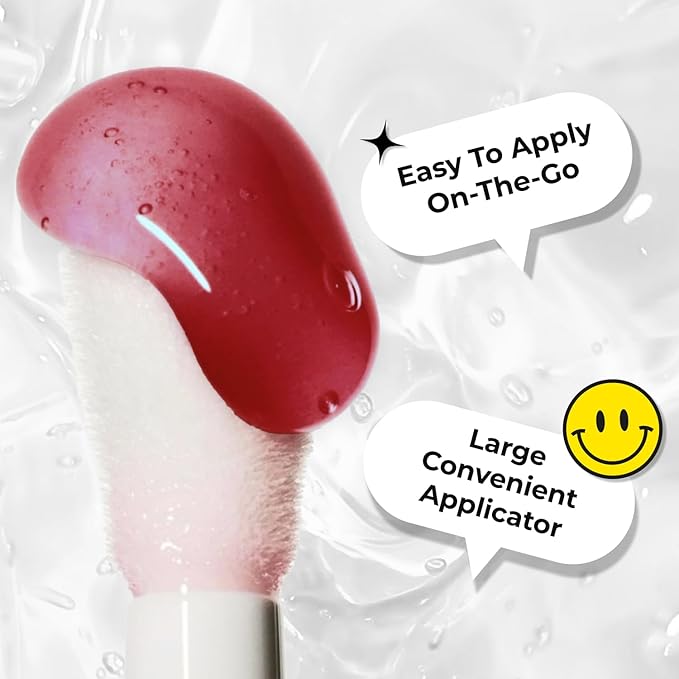 Lamel Hydrating Lip Oil LET`S GLAZE - Hydrating Lip Gloss Flavoring - Fat Oil Lip Gloss - Plumping & Glossy Balm - №404 Chocolate Cookies