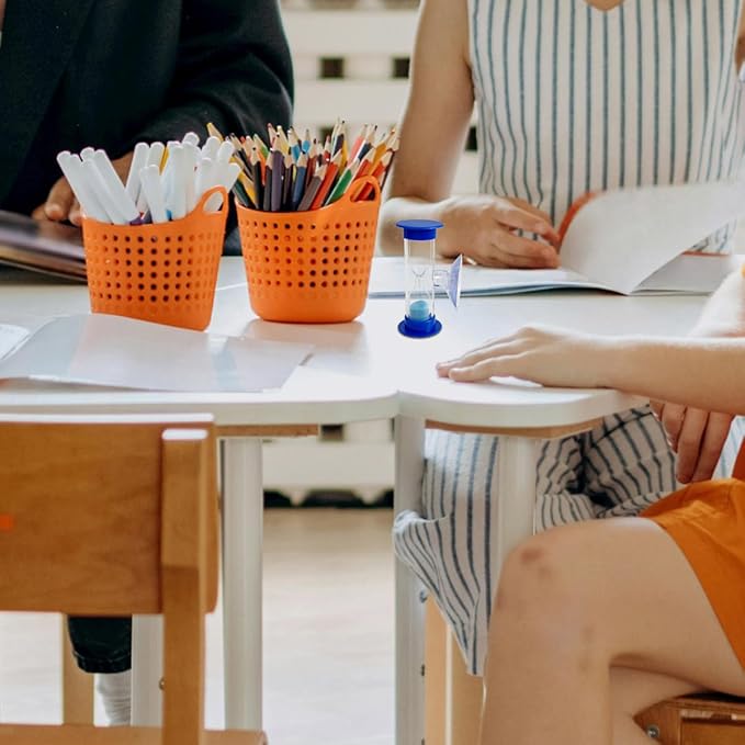 2 Minute Hourglass Sand Timer with Suction Cup，Mini Plastic Sand Clock Timer for Reminde Kids Brushing Time