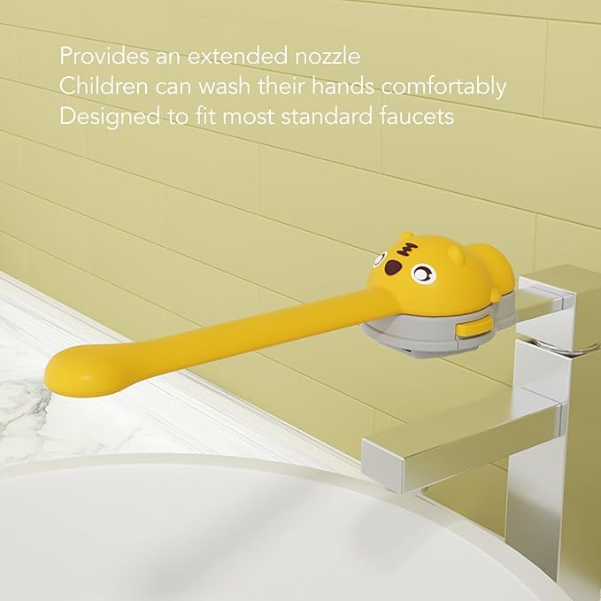 Faucet Extender Sink Handle Extender for Toddlers Kids, Universal Children Cartoon Faucet Extender, Faucet Handle Extender Faucet Extension Attachment Bathroom Sink Accessories