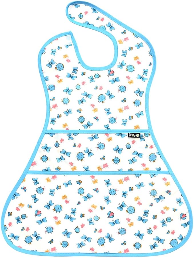 Full Coverage Waterproof Feeding Bib for Toddlers – Extra Long Apron Bib for Mealtime, Self-Feeding, High Chairn