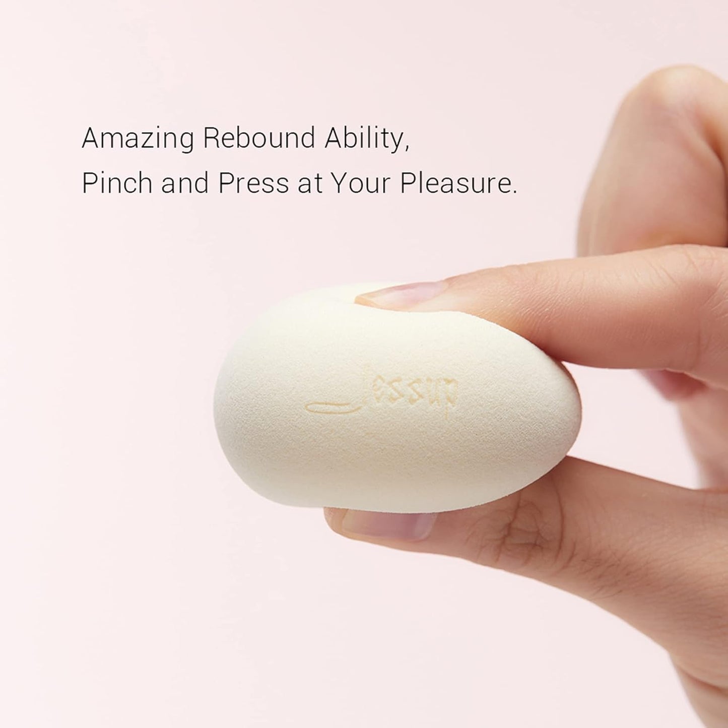 Jessup Makeup Sponge, Soft Latex-free Sponge for Foundation Liquid Creams 1 Pack (Shell Pink), SP002