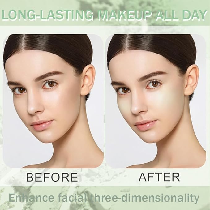 Matte Powder Blush for Cheeks – Long Lasting Natural Face Blusher Makeup, Lightweight Blendable Cheek Color for Women, Vegan & Cruelty-Free – #09 Light Cyan Green