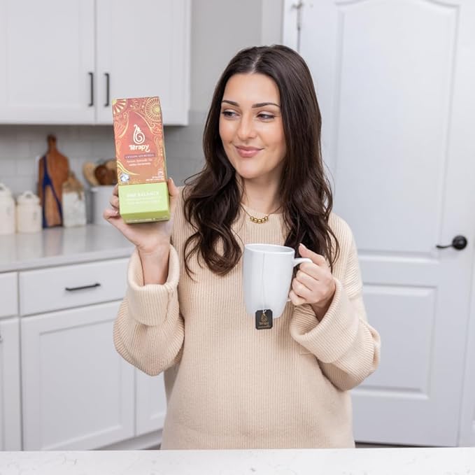 Térapy Ceylon PMS Balance Tea For Women - Soothing Support for PMS Relief, Hormonal Balance, Monthly Cycle support & Period Tea - 100% Natural Herbal Ingredients - Red Hibiscus, Cumin, Licorice & More Herbs